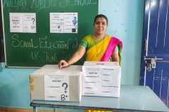 School Parliament Election-2022-23- Vice Principal casting the vote