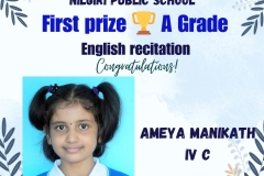PRAGATHI 2023-24 - First - A Grade - Cat 1 - English Recitation