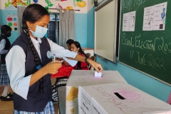 School Parliament Election-2022-23- Students casting their votes