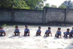 KG sports meet - Frog jump - Boys